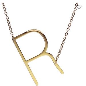 Savvy Cie 14K Gold Plated Initial R Neckla…